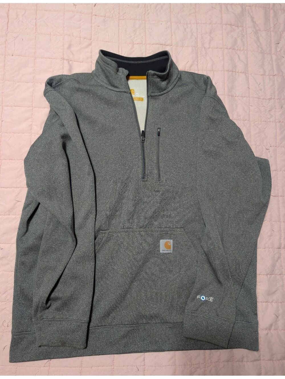 Carhartt Force Midweight Fleece Pullover Sweater XL Gray